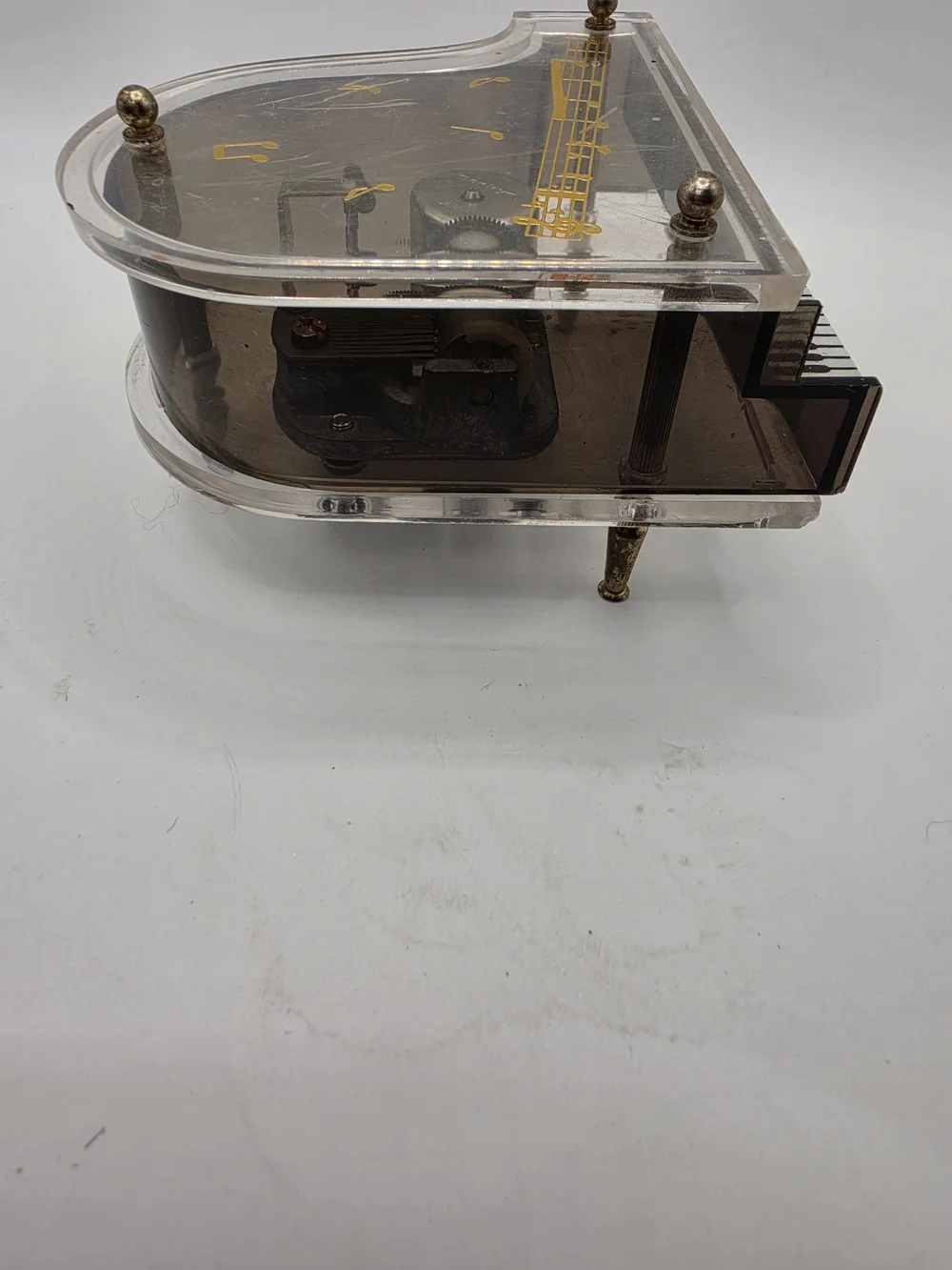 Vintage Sankyo Grand Piano 1970s Lucite Music Box Plays Fur Elise